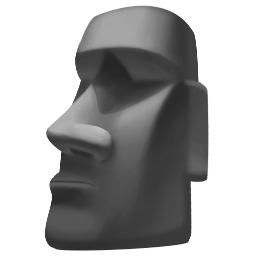 Moai as drawn by Facebook in 3.1