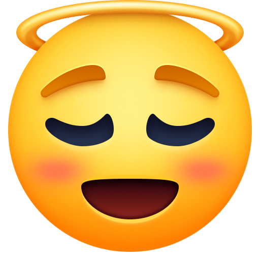 Smiling Face with Halo, the previous design
