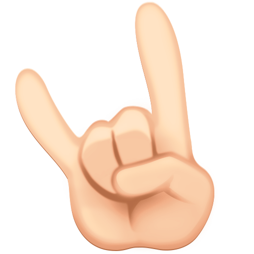 Sign of the Horns: Light Skin Tone, the previous design