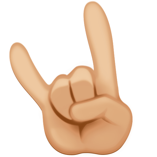 Sign of the Horns: Medium-Light Skin Tone, the previous design
