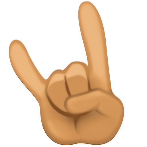 Sign of the Horns: Medium Skin Tone, the previous design