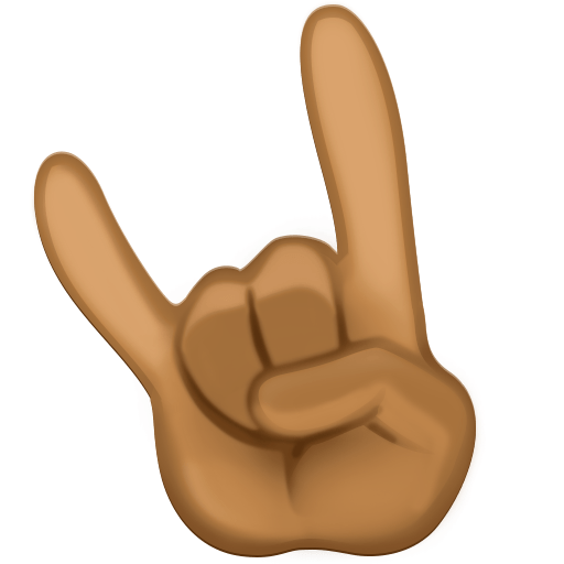 Sign of the Horns: Medium-Dark Skin Tone, the previous design