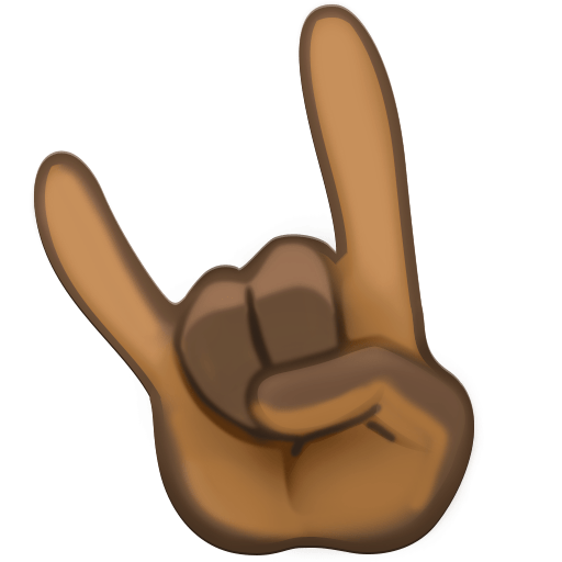 Sign of the Horns: Dark Skin Tone, the previous design