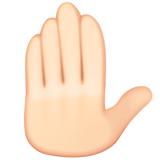 Raised Back of Hand: Light Skin Tone, the previous design