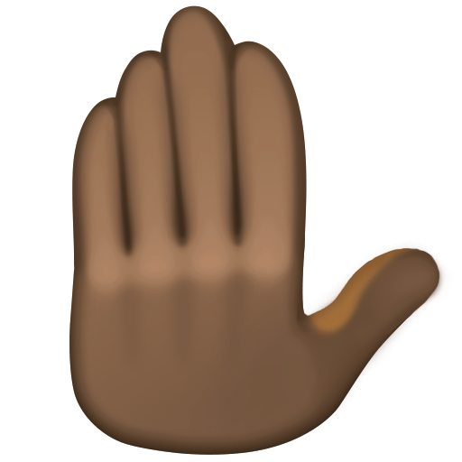Raised Back of Hand: Dark Skin Tone, the previous design