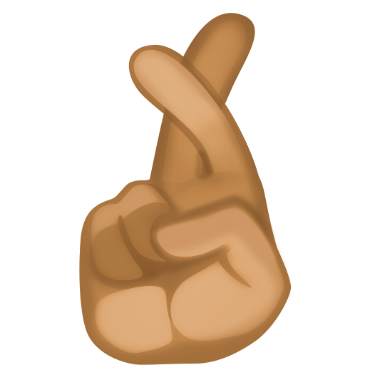Crossed Fingers: Medium-Dark Skin Tone, the previous design