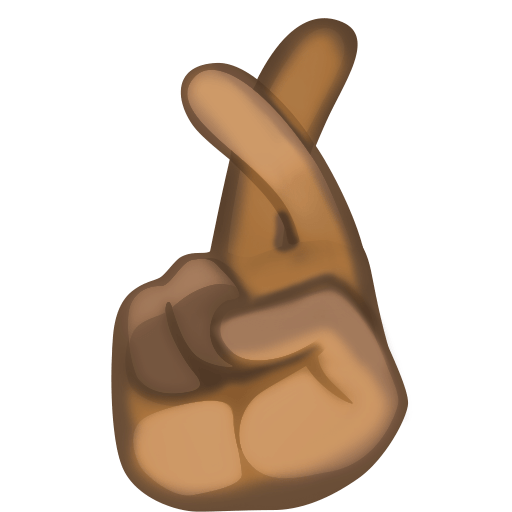 Crossed Fingers: Dark Skin Tone, the previous design