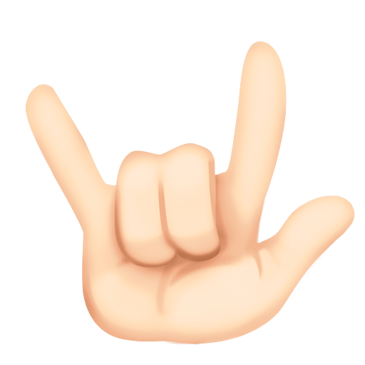 Love-You Gesture: Light Skin Tone, the previous design