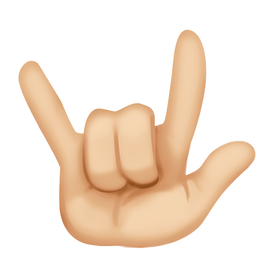 Love-You Gesture: Medium-Light Skin Tone, the previous design