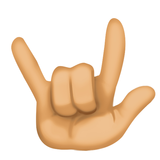Love-You Gesture: Medium Skin Tone, the previous design