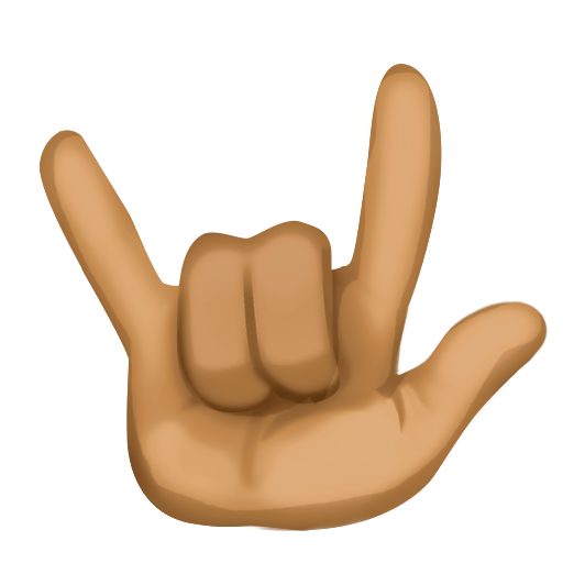 Love-You Gesture: Medium-Dark Skin Tone, the previous design