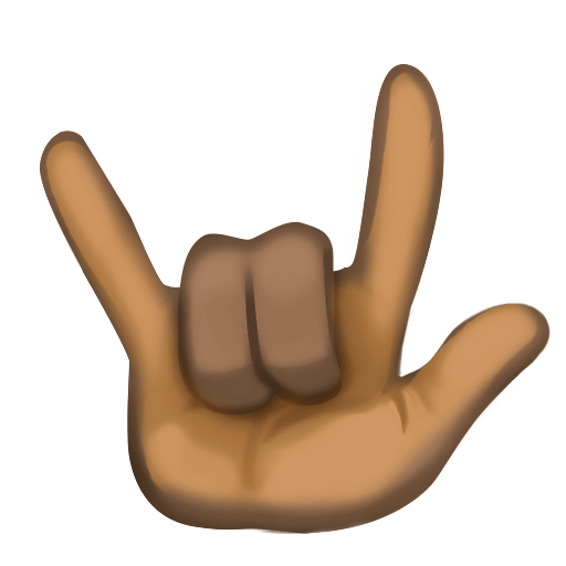 Love-You Gesture: Dark Skin Tone, the previous design