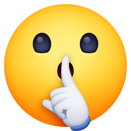 Shushing Face as drawn by Facebook in 3.1