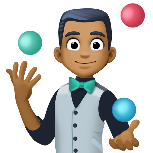 Person Juggling: Medium-Dark Skin Tone, the design in this release