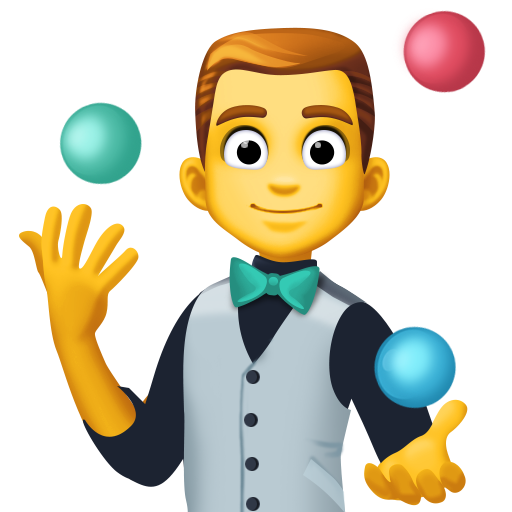 Man Juggling, the design in this release
