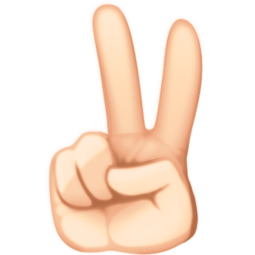 Victory Hand: Light Skin Tone, the previous design