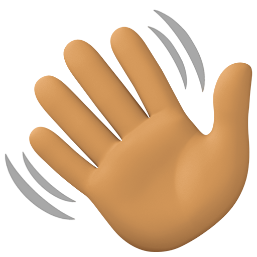 Waving Hand: Medium Skin Tone, the design in this release