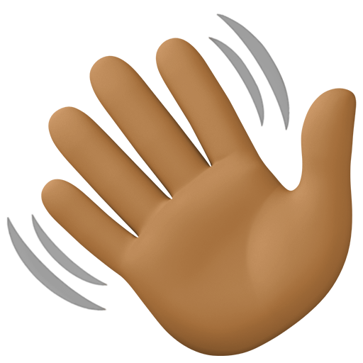 Waving Hand: Medium-Dark Skin Tone, the design in this release