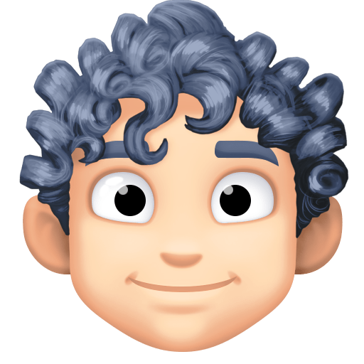 Man: Light Skin Tone, Curly Hair, the previous design