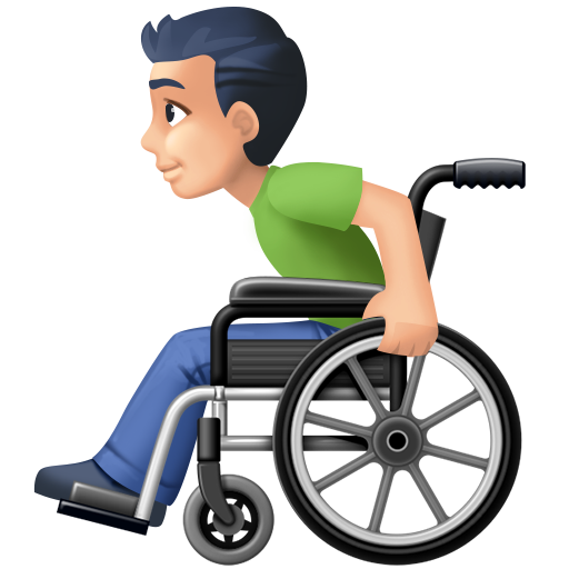 Man in Manual Wheelchair: Light Skin Tone, the design in this release