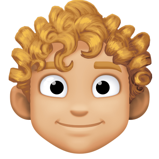 Man: Medium-Light Skin Tone, Curly Hair, the previous design