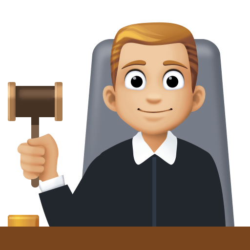 Man Judge: Medium-Light Skin Tone, the previous design