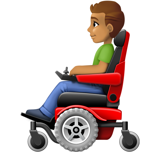 Man in Motorized Wheelchair: Medium Skin Tone, the design in this release