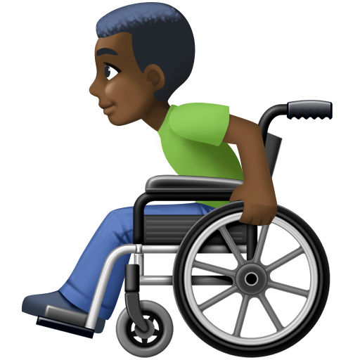 Man in Manual Wheelchair: Dark Skin Tone, the design in this release