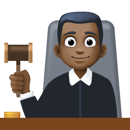 Man Judge: Dark Skin Tone, the previous design