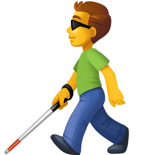 Man with White Cane, the design in this release
