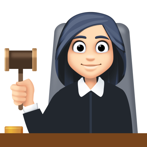 Woman Judge: Light Skin Tone, the previous design