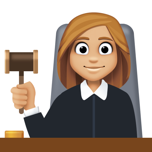 Woman Judge: Medium-Light Skin Tone, the previous design