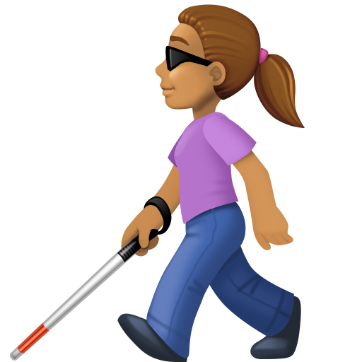 Woman with White Cane: Medium Skin Tone, the design in this release