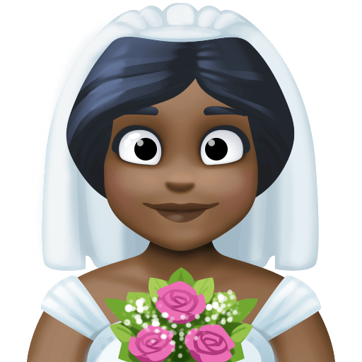 Person with Veil: Dark Skin Tone, the previous design