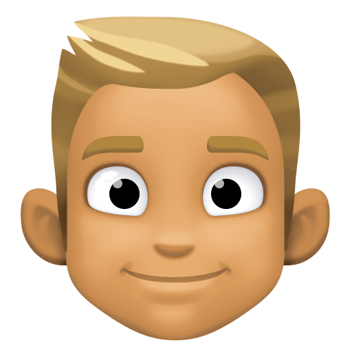 Person: Medium Skin Tone, Blond Hair, the previous design