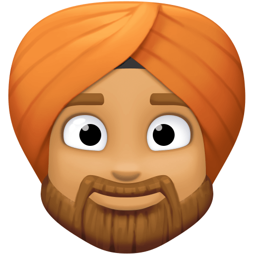 Person Wearing Turban: Medium Skin Tone, the previous design