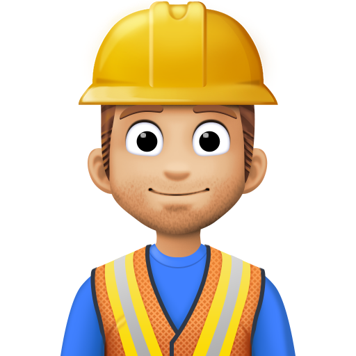 Construction Worker: Medium-Light Skin Tone, the previous design