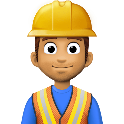Construction Worker: Medium Skin Tone, the previous design