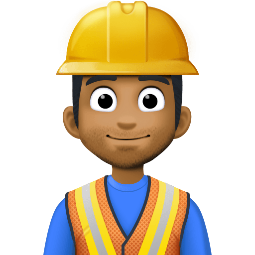 Construction Worker: Medium-Dark Skin Tone, the previous design
