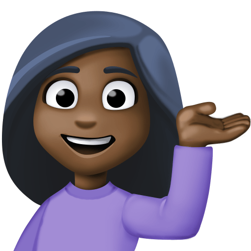 Person Tipping Hand: Dark Skin Tone, the previous design