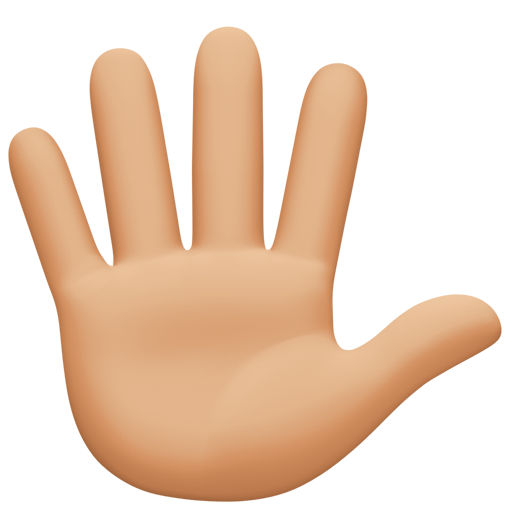 Hand with Fingers Splayed: Medium-Light Skin Tone, the design in this release
