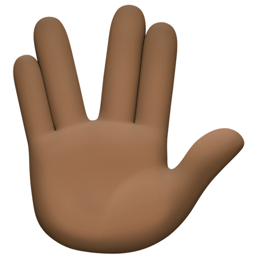 Vulcan Salute: Dark Skin Tone, the design in this release