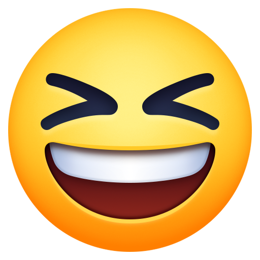 Grinning Squinting Face, the design in this release