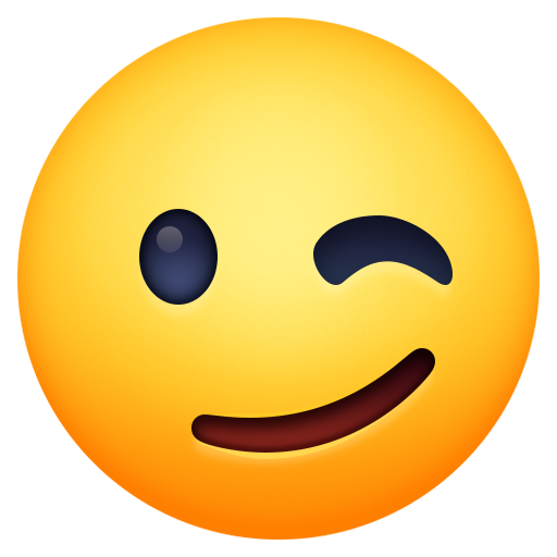 Winking Face as drawn by Facebook in 4.0