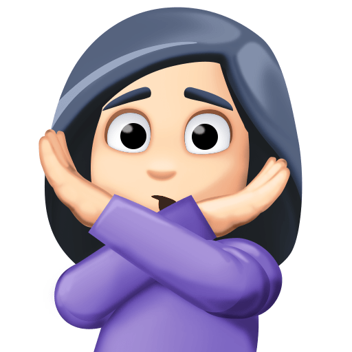 Person Gesturing NO: Light Skin Tone, the previous design