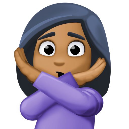 Person Gesturing NO: Medium-Dark Skin Tone, the previous design