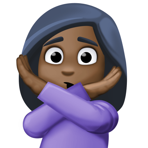 Person Gesturing NO: Dark Skin Tone, the previous design