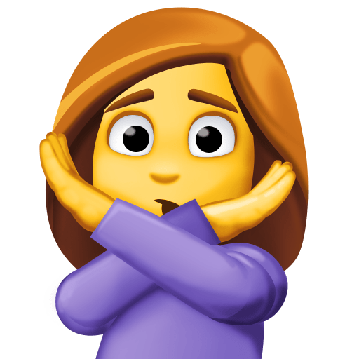 Person Gesturing NO, the previous design
