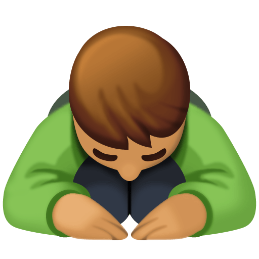 Person Bowing: Medium Skin Tone, the previous design