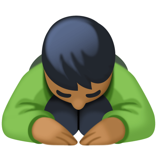 Person Bowing: Medium-Dark Skin Tone, the previous design